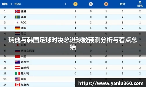 瑞典与韩国足球对决总进球数预测分析与看点总结